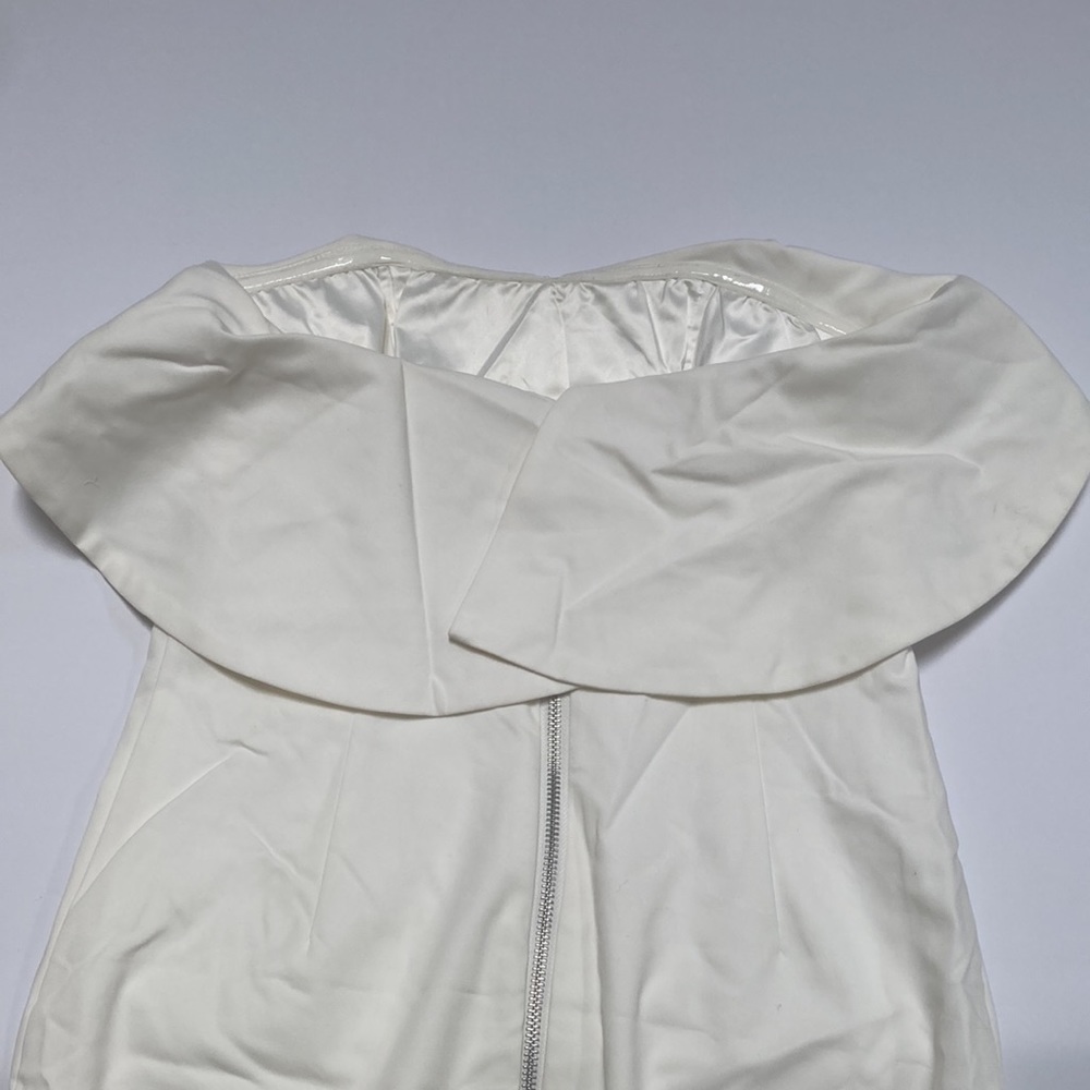 Bardot Ivory Off-Shoulder Ruffle Mini Dress - Picture 8 of 10